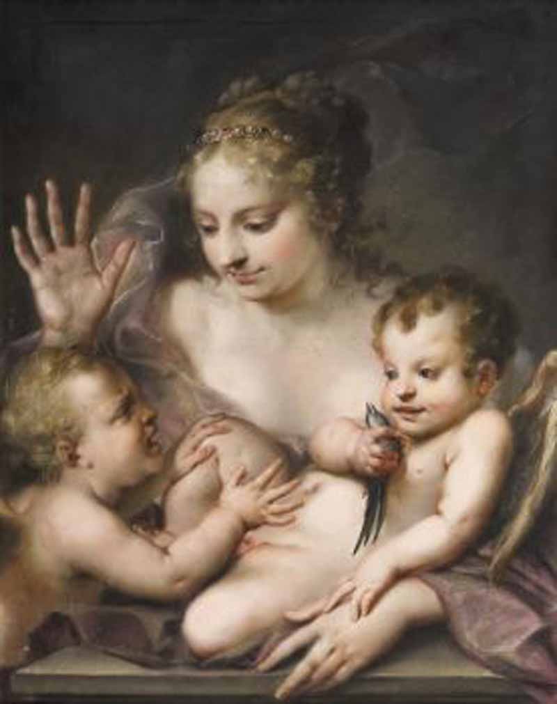 Venus and two Putti, Rosalba Carriera