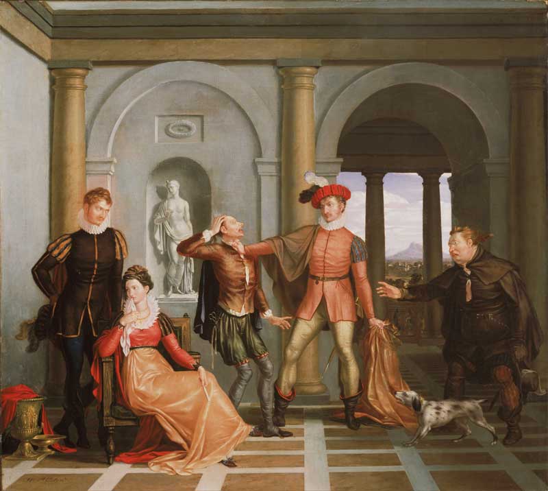 Scene from Shakespeare's  The Taming of the Shrew  (Katharina and Petruchio), Washington Allston