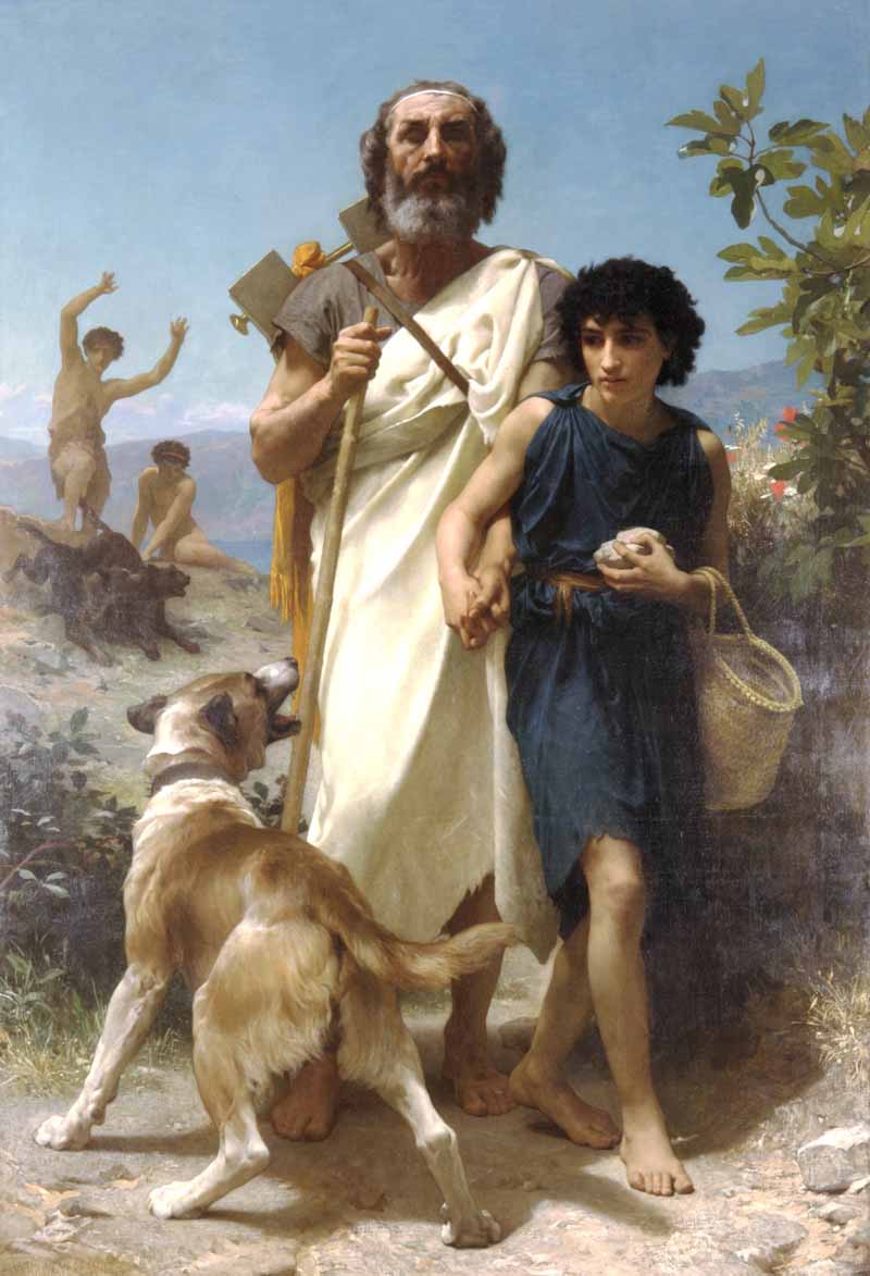 Homer and his Guide , William-Adolphe Bouguereau