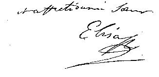 Autograph of the Princess Borghese