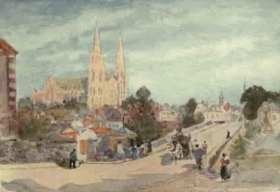 CHARTRES FROM THE NORTH