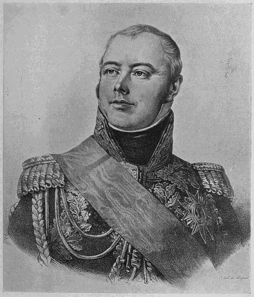 JACQUES ÉTIENNE MACDONALD, DUKE OF TARENTUM FROM A LITHOGRAPH BY DELPECH