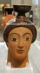 Vase in the form of a woman's head. From Tanagra