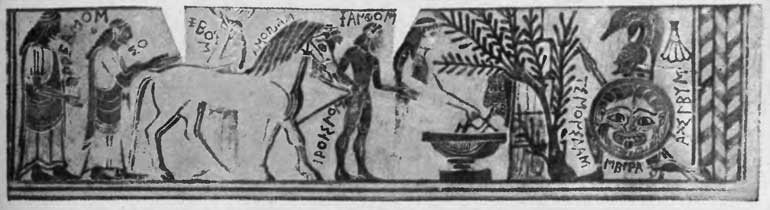 Achilles , Polyxena und Troilus, Korinthische Vase,  Timonidas