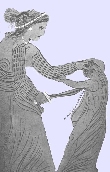 Medea tötet ihre Kinder. (Alkimenes und Tisandros)