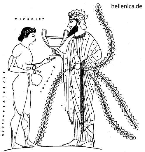 Oinopion und Dionysos