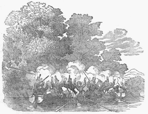 Attack of the Seminoles on Lieutenant Scott's Boats.