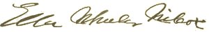 Author signature. Ella Wheeler Wilcox.