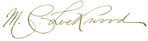 Author signature. M. C. Lockwood.