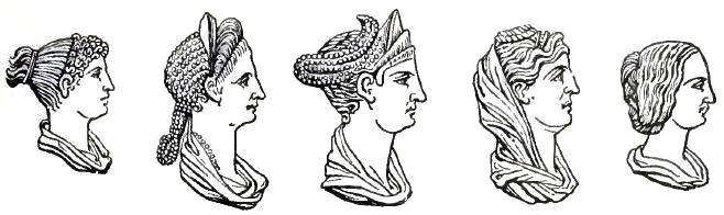 FIGURE 102. STYLES OF DRESSING THE HAIR