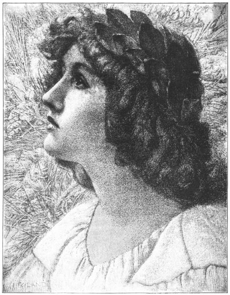 A portrait of Daphne, wearing a laurel wreath