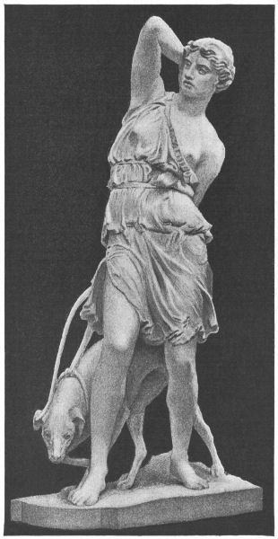 Sculpture of Diana with a hound