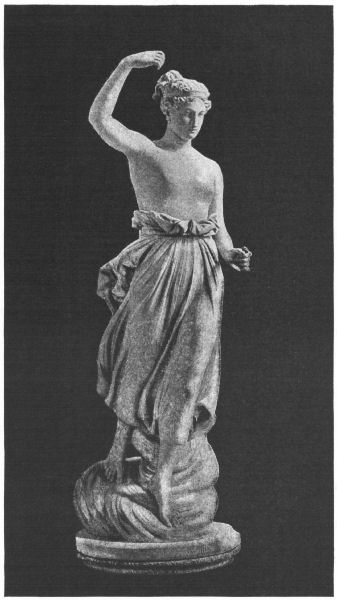 Sculpture of Hebe, one arm raised