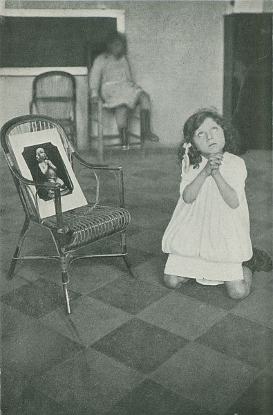 photograph (girl posing like praying statue)