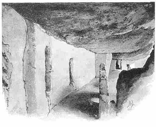 Interior View of Cave-Dwellings Shown on Page 75.
