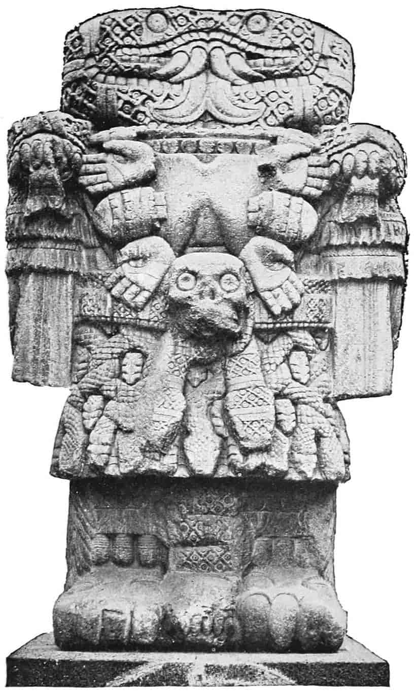 COLOSSAL STATUE OF COATLICUE. (Front.)