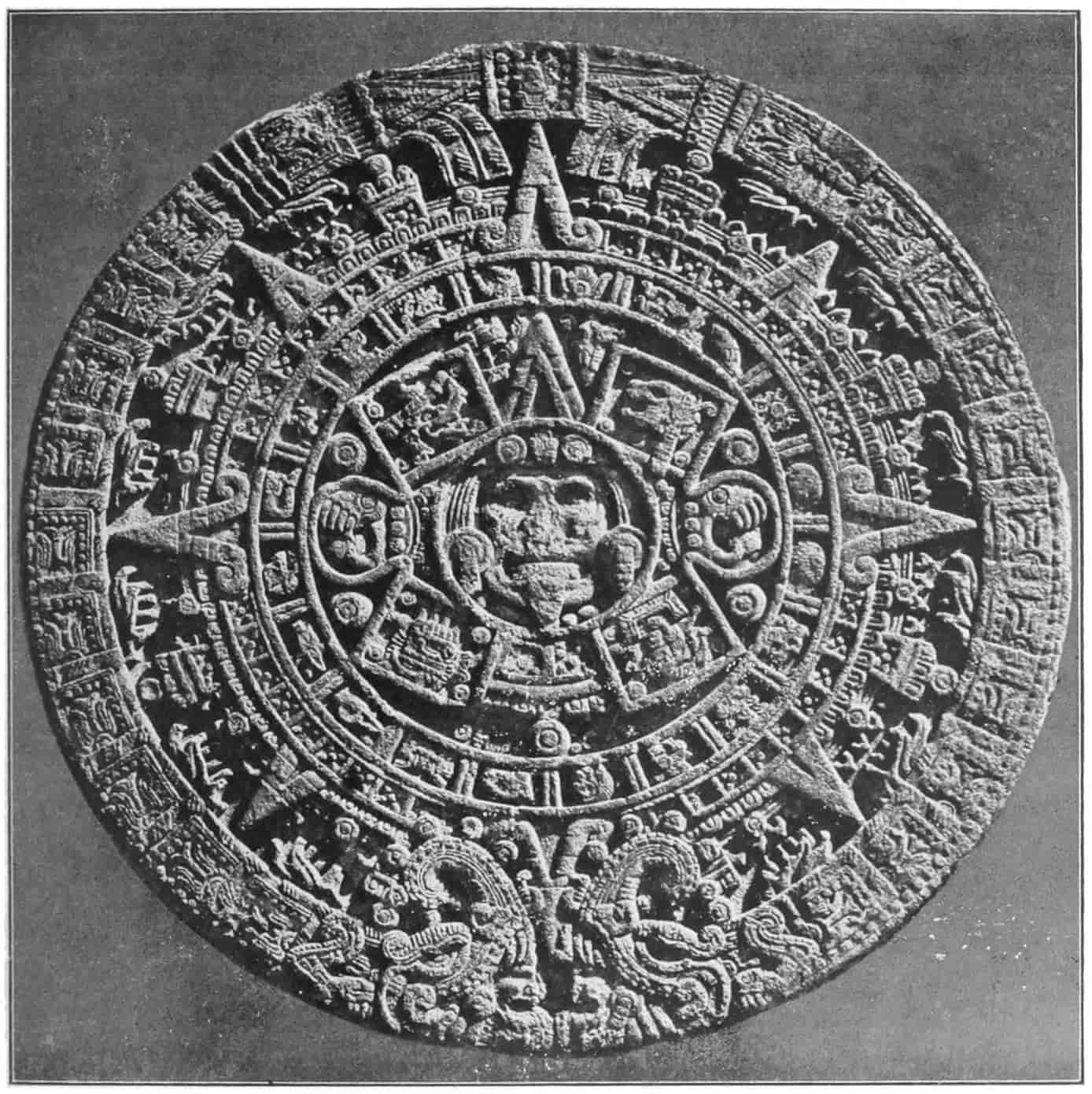 THE GREAT CALENDAR STONE OF MEXICO.