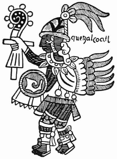 Quetzalcoatl. (From the Sahagun MS.)
