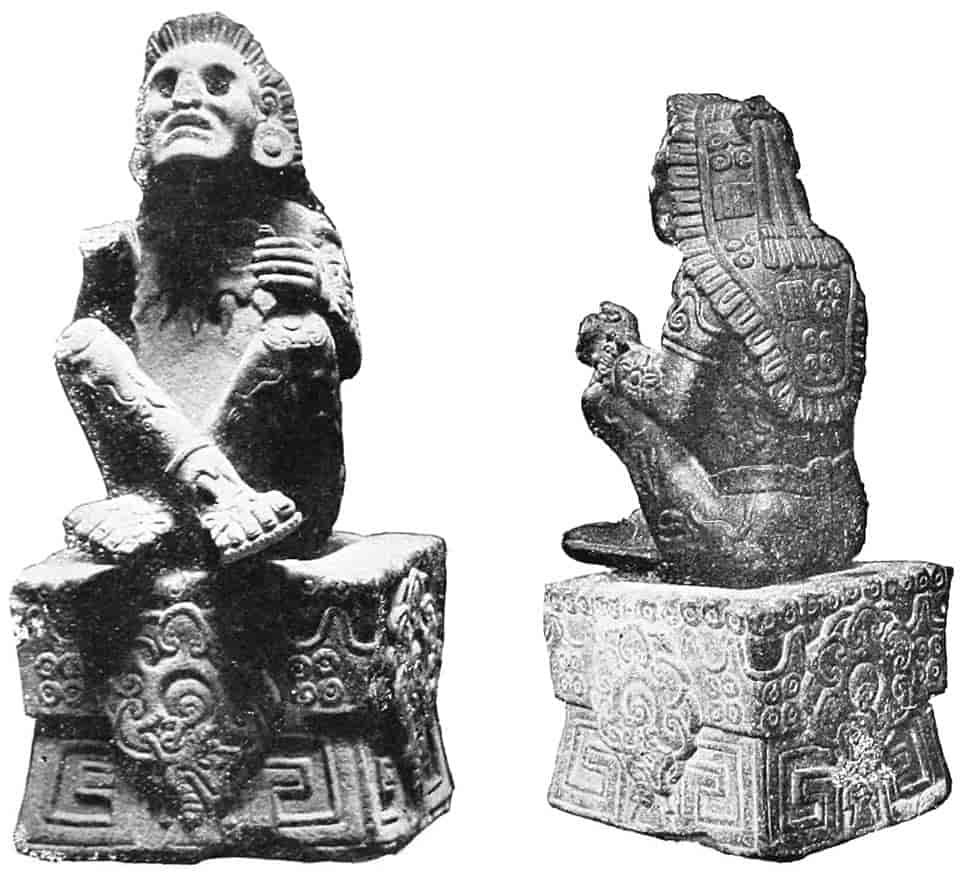 Statues of Xochipilli in Museo Naçional, Mexico.