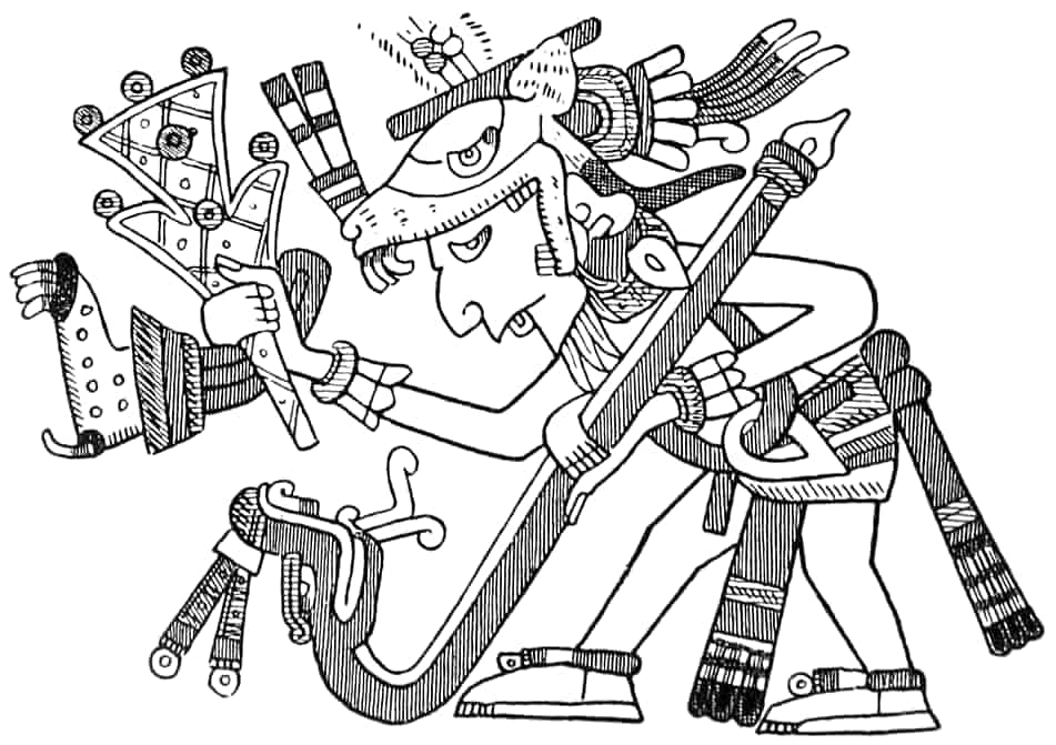Iztac Mixcoatl. (From Codex Borgia.)