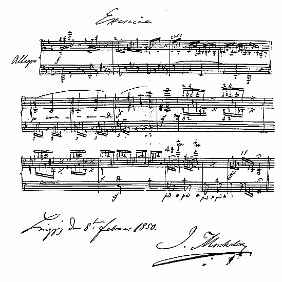Autograph of I. Moscheles