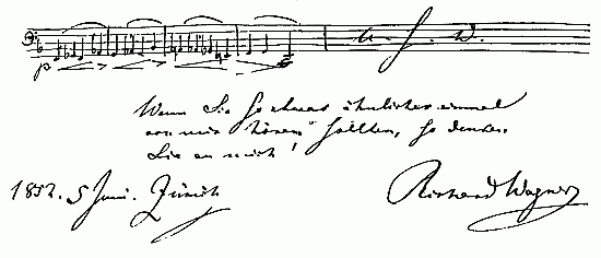 Autograph of Richard Wagner