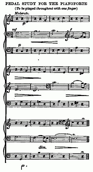 PEDAL STUDY FOR THE PIANOFORTE (To be played throughout with one finger)