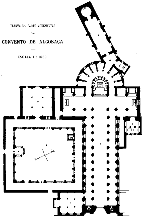 Planta de Parte Monumental do Convento de Alcobaça