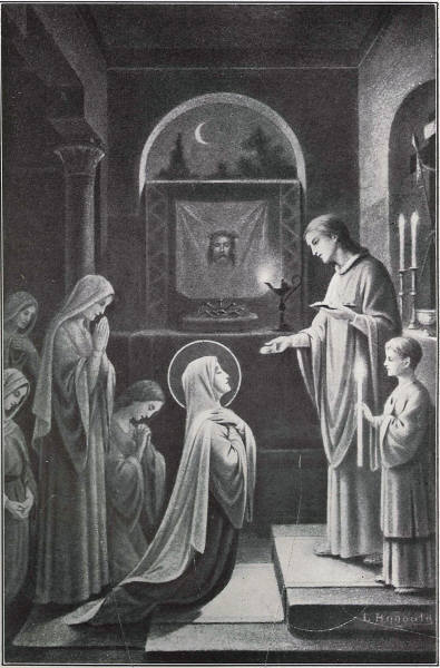 The Blessed Virgin Receives Holy Communion from St. John
