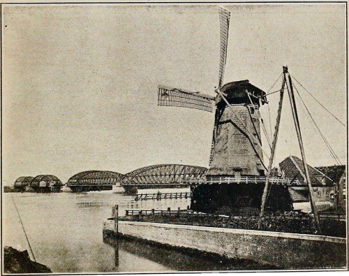 Thatched tower pumping mill. Holland.