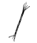 Fig 2. Silken thread loosely wound round with strip of flat metal.