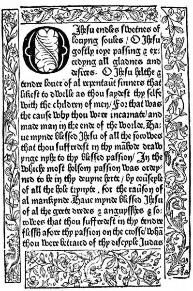 From Caxton's 'Fifteen Oes.' (Type 6.)