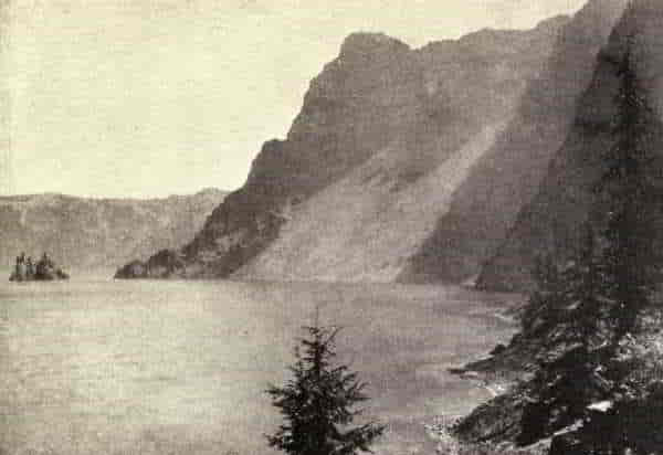 DUTTON CLIFF AND THE PHANTOM SHIP, CRATER LAKE