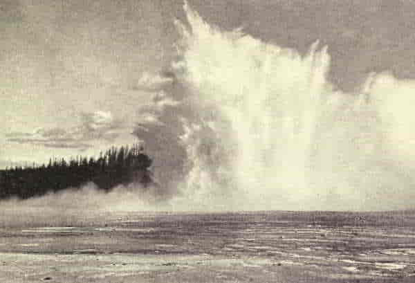 THE EXCELSIOR GEYSER WHICH BLEW OUT IN 1888; YELLOWSTONE