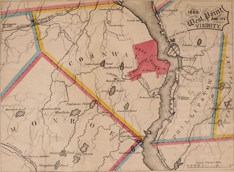 West Point and its Vicinity. 1866.