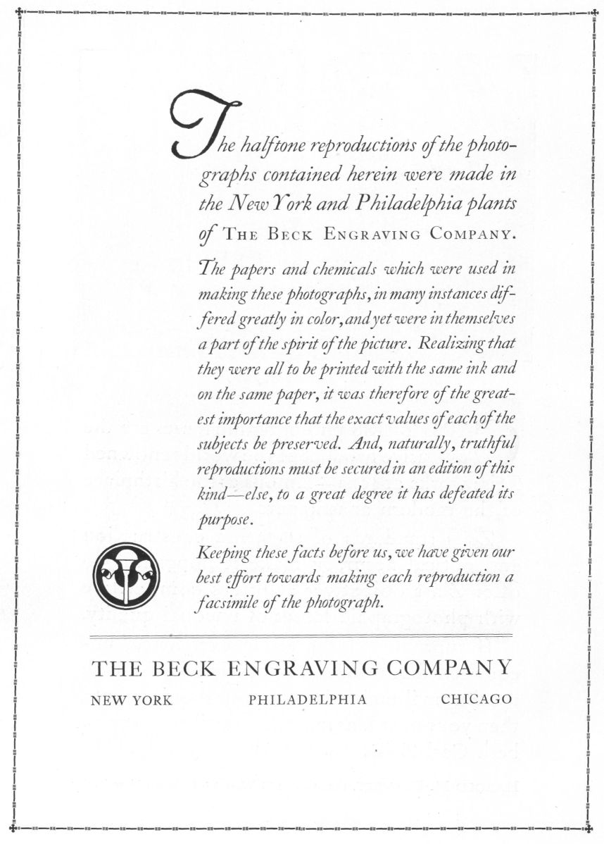 Advertisement: The Beck Engraving Company