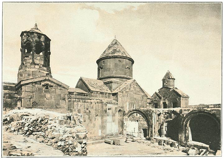 Fig. 96. Khosha Vank: Exterior of Pronaos and Church from South-West.