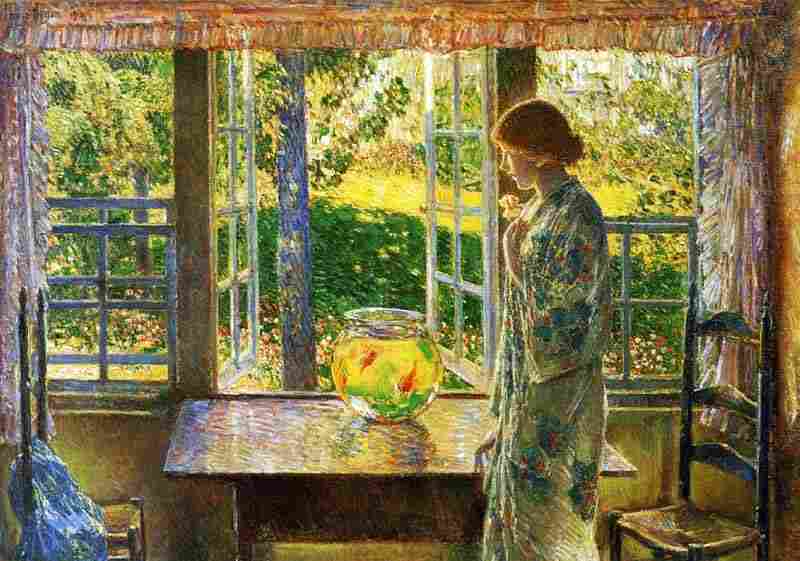 The Goldfish Window, ,Frederick Childe Hassam