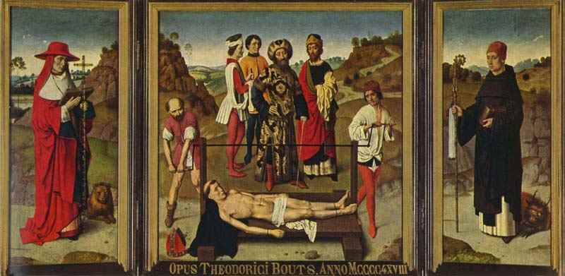 Martyrdom of St.  Erasmus Triptych. Dieric Bouts