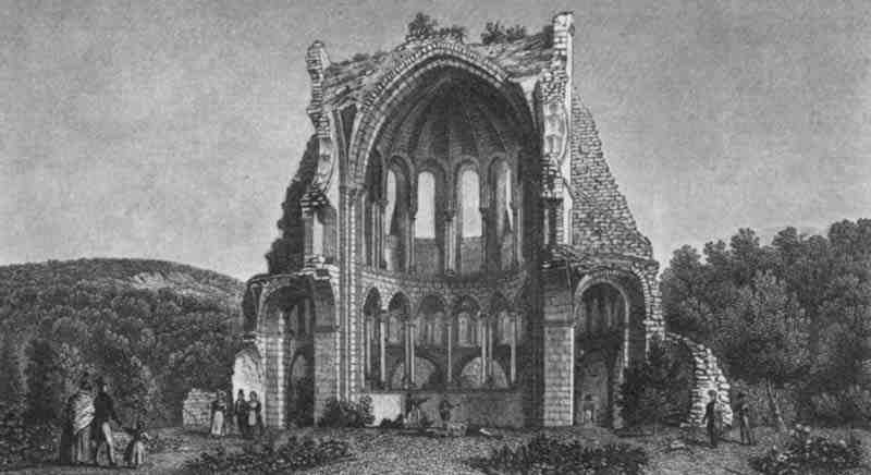 Königswinter , monastery ruins Heisterbach view of the choir of the west. L. Collard