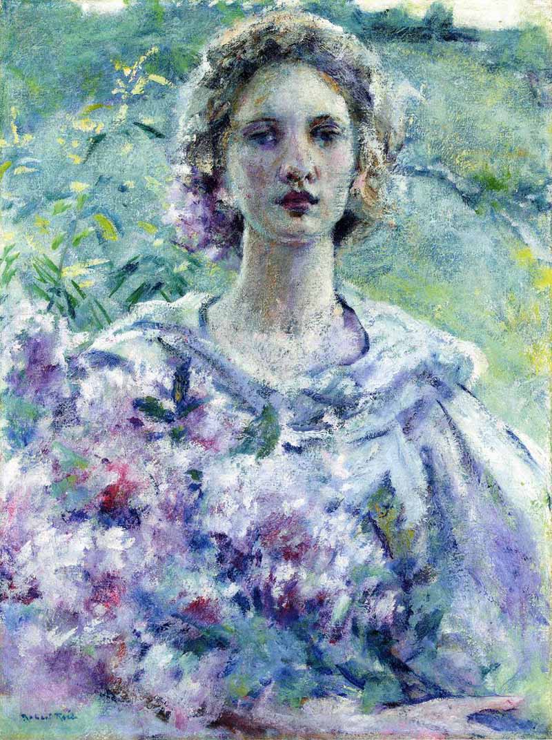 Girl with Flowers, Robert Lewis Reid