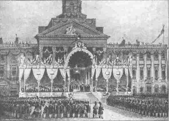 Inhuldiging van Leopold I als Koning der Belgen te Brussel (21 Juli 1831)