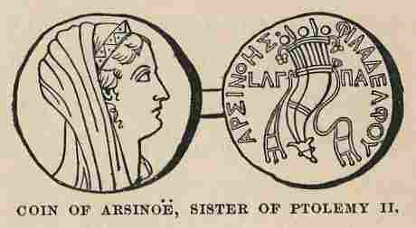 143.jpg Coin of ArsinoË, Sister Of Ptolemy Ii. 