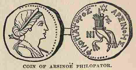 189.jpg Coin of Arsinoe Philopate 