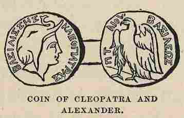 274.jpg Coin of Cleopatra and Alexander 
