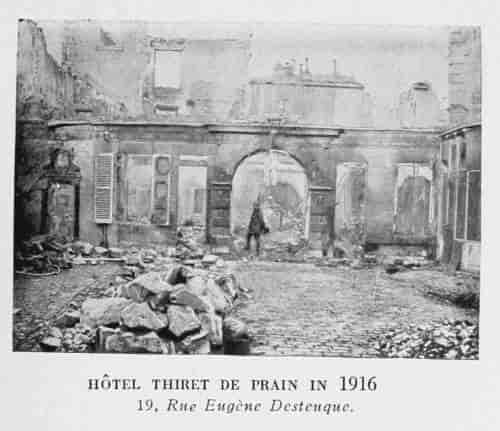 HÔTEL THIRET DE PRAIN IN 1916 19 Rue Eugène Desteuque.