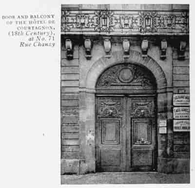 DOOR AND BALCONY OF THE HÔTEL DE COURTAGNON, (18th Century), at No. 71 Rue Chanzy