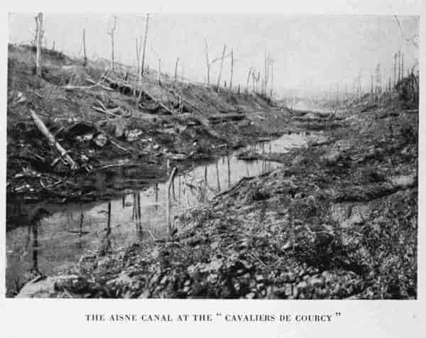 THE AISNE CANAL AT THE "CAVALIERS DE COURCY"
