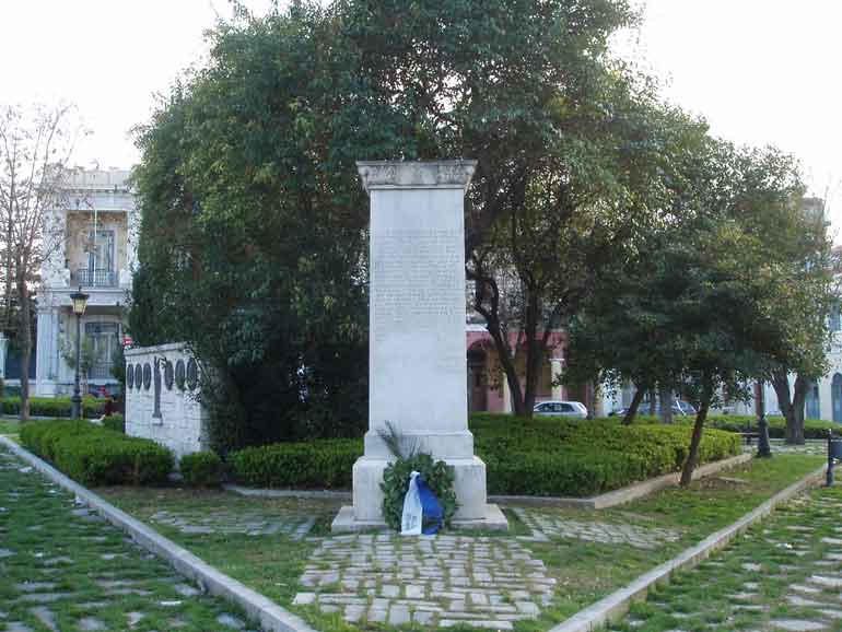 Patras, Agiou Georgiou square. The monument of the Greek revolution