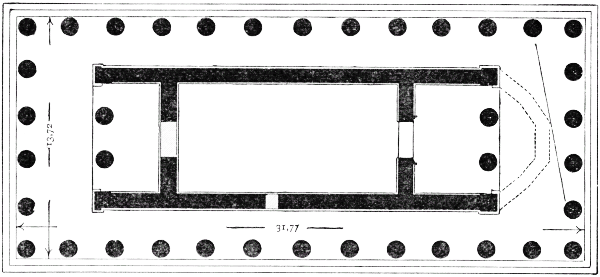 Fig. 15.--Plan of the Theseion. (From Baumeister.)